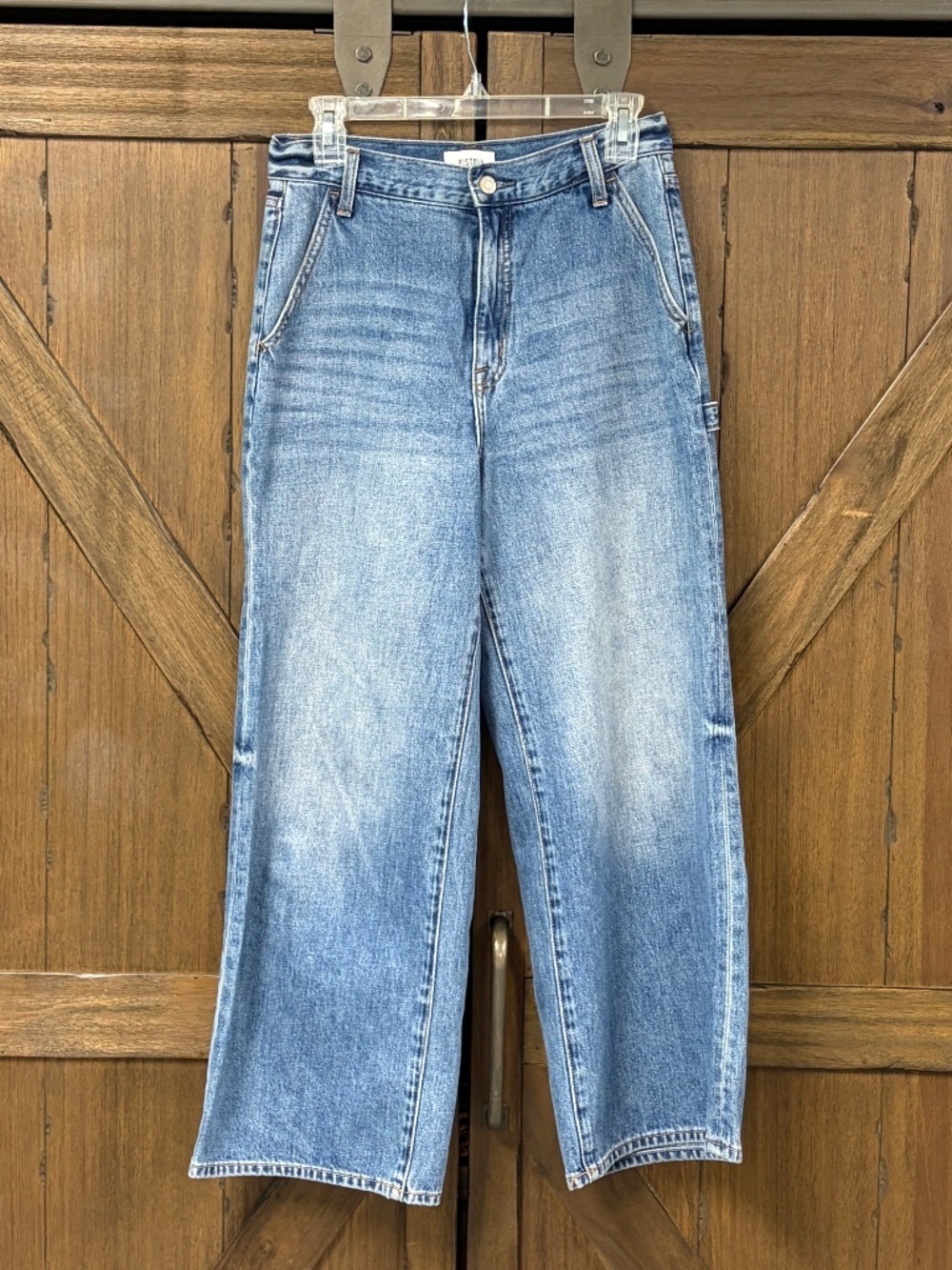 Pistola Loretta Utility High-Rise Wide-Leg Classic Denim Jeans Size 27